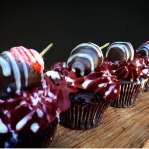 Chocolate & Red Velvet cheesecake Cupcakes (x6)